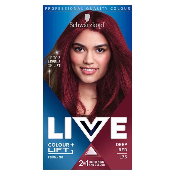 Schwarzkopf LIVE Color L75 Deep Red 3pk.