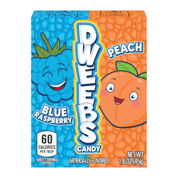 DWEEBS Blue Raspberry/Peach 45g*24st. Halal