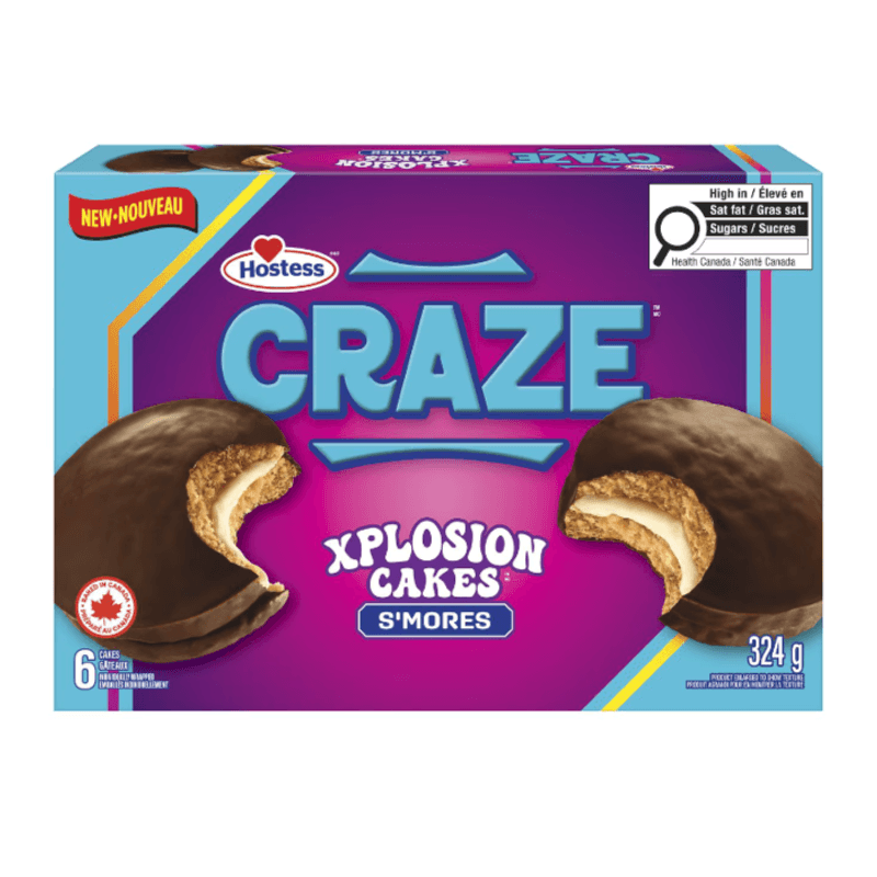 Hostess Craze Xplosion Cakes S'mores 6Pk 324g - SINGLE/Canada