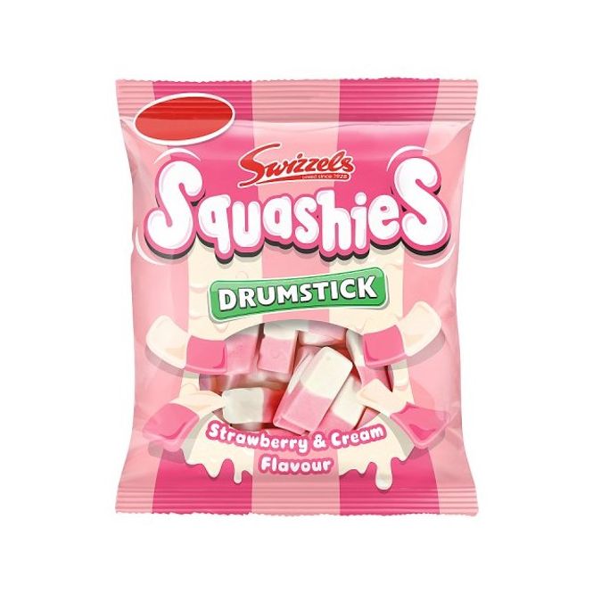 Hovedbilde  SQUASHIES STRAWBERRY & CREAM 140g*12st.