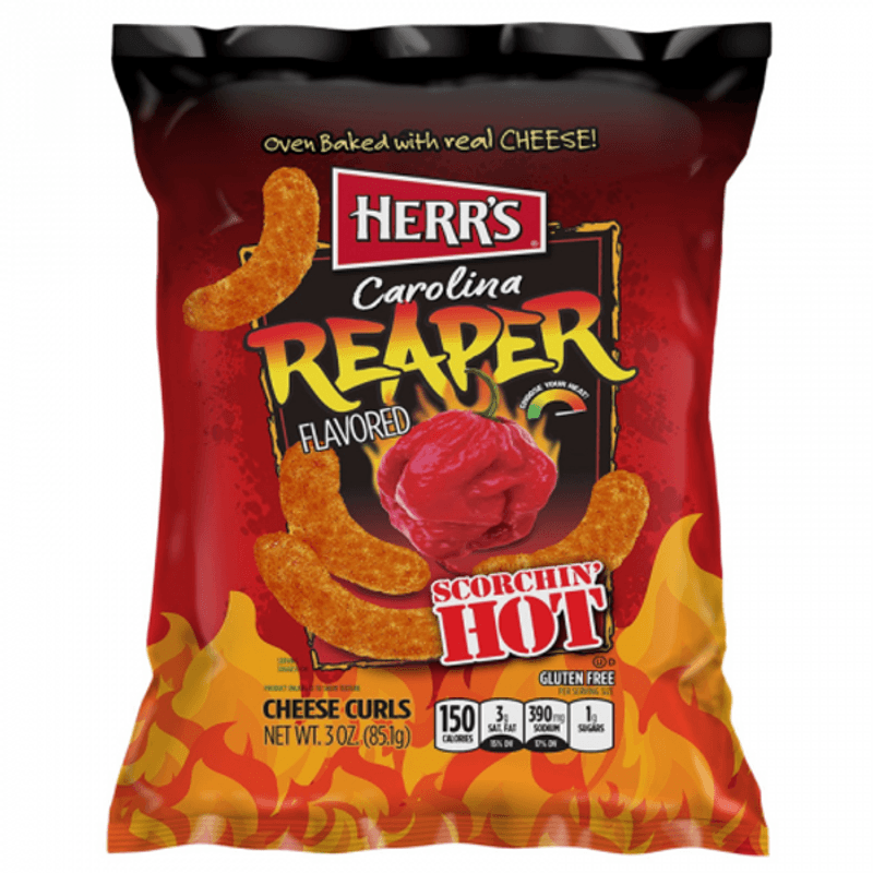 Herr's Carolina Reaper Flavoured Cheese Curls  170g*12st. USA