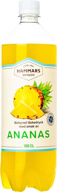 Hovedbilde Ananas Brus  Hammars Bryggeri 1L*8st.