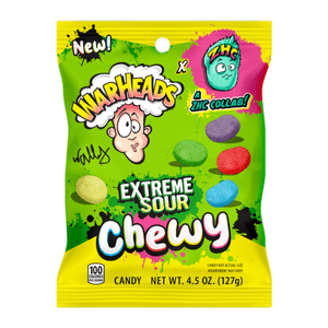 Hovedbilde Warheads Extreme Sour Chewy Peg Bag (127g)*12st.